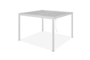 PIANA 3x3m freistehende, bioklimatische Pergola aus weißem Aluminium 7