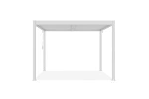 PIANA 3x3m freistehende, bioklimatische Pergola aus weißem Aluminium 3