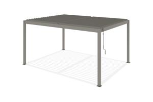 PIANA 4x3m freistehende, bioklimatische Pergola in taupefarbenem Aluminium 18