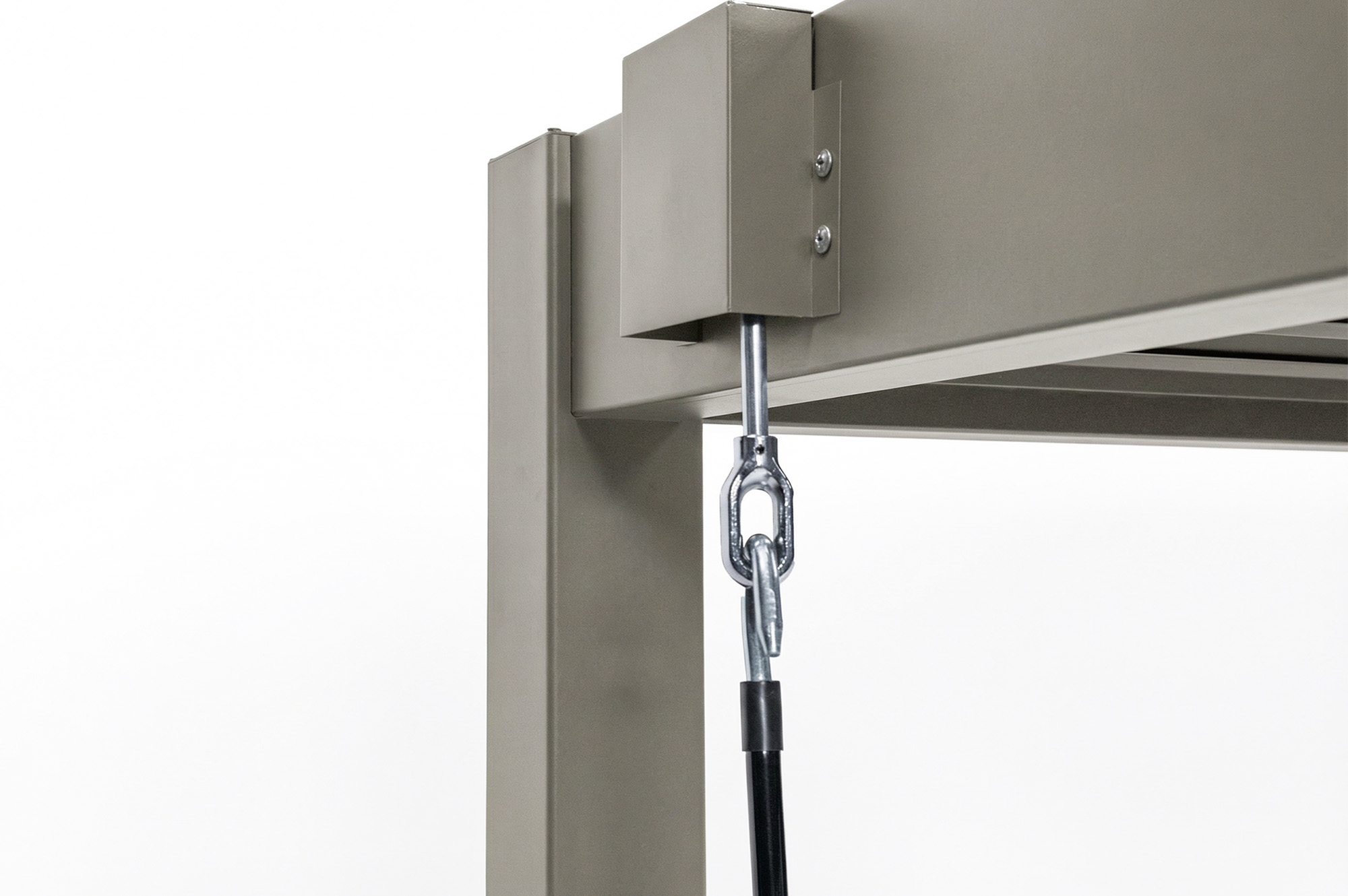 PIANA 4x3m freistehende, bioklimatische Pergola in taupefarbenem Aluminium 11