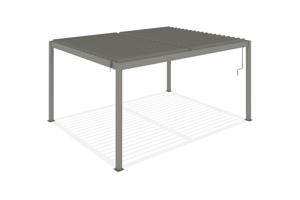 PIANA 4x3m freistehende, bioklimatische Pergola in taupefarbenem Aluminium 17