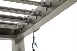 PIANA 4x3m freistehende, bioklimatische Pergola in taupefarbenem Aluminium 10