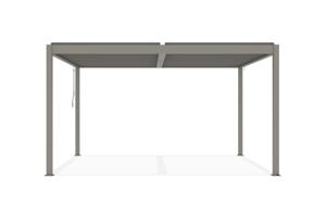 PIANA 4x3m freistehende, bioklimatische Pergola in taupefarbenem Aluminium 16