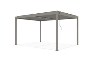 PIANA 4x3m freistehende, bioklimatische Pergola in taupefarbenem Aluminium 20