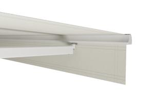 Toldo motorizado semicassette blanco FAZZIO 4m x 3m con tejido beige 16