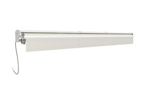 Toldo motorizado semicassette blanco FAZZIO 4m x 3m con tejido beige 13