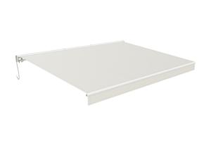 Toldo motorizado semicassette blanco FAZZIO 4m x 3m con tejido beige 10