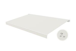Toldo motorizado semicassette blanco FAZZIO 4m x 3m con tejido beige 7