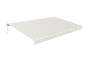 Toldo motorizado semicassette blanco FAZZIO 5m x 3m con tejido beige 10