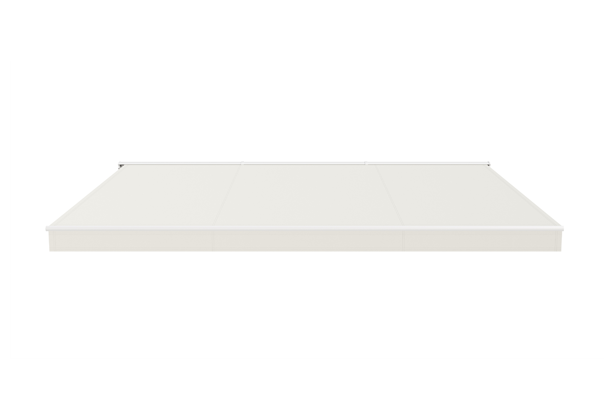 Toldo motorizado semicassette blanco FAZZIO 5m x 3m con tejido beige 9