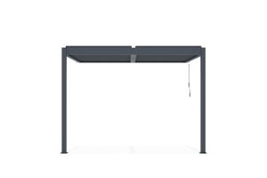 PIANA 3x2,5m bioclimatische aanbouwpergola in antracietgrijs aluminium 12