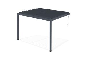 PIANA 3x2,5m bioclimatische aanbouwpergola in antracietgrijs aluminium 6