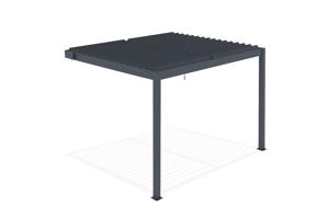 PIANA 3x2,5m bioclimatische aanbouwpergola in antracietgrijs aluminium 7