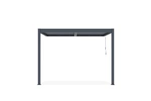 PIANA 3x2,5m bioclimatische aanbouwpergola in antracietgrijs aluminium 3