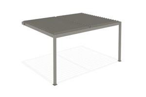 Pérgola bioclimática adosada PIANA 4x3m en aluminio color topo 7