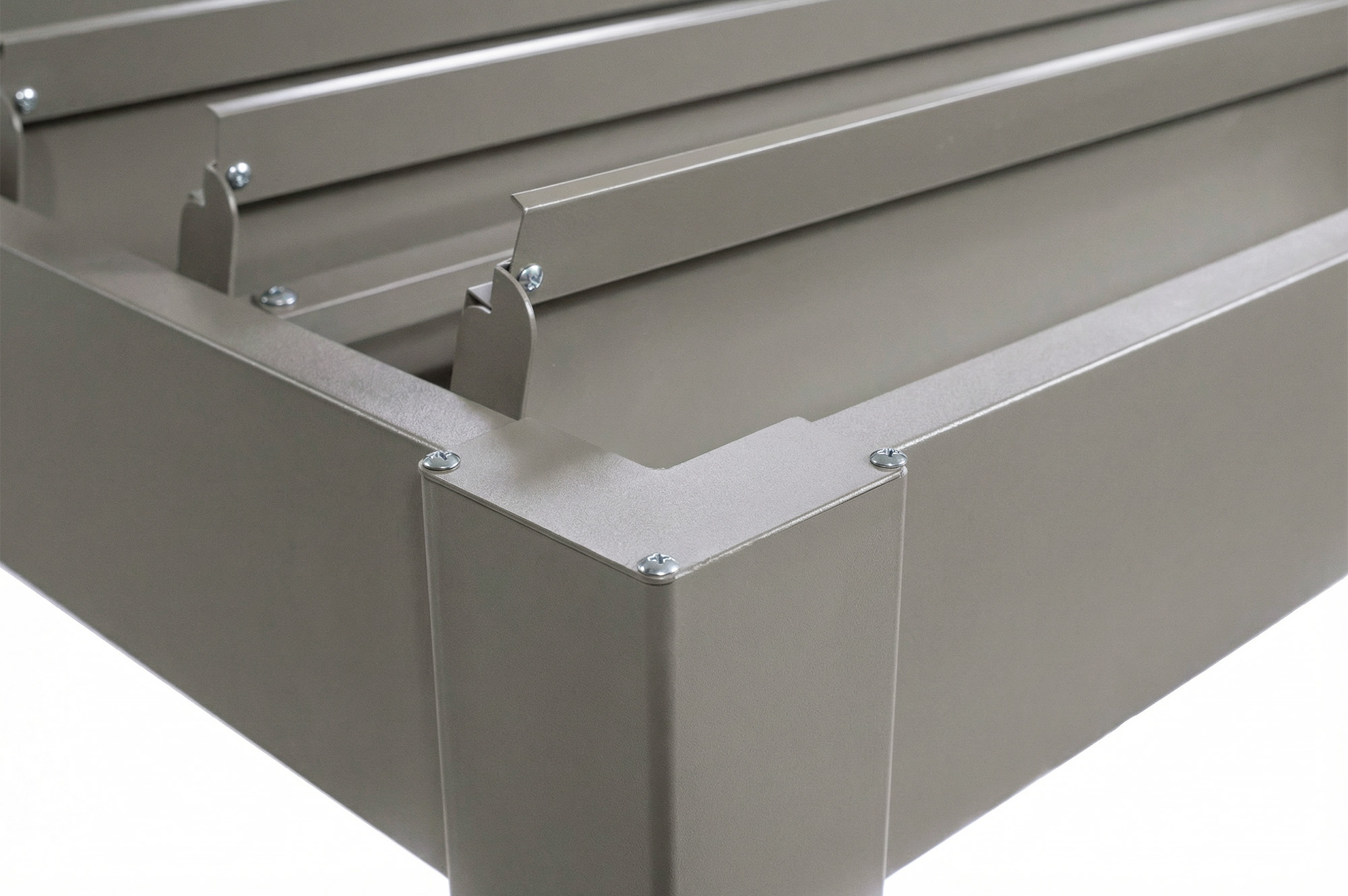 Pérgola bioclimática adosada PIANA 4x3m en aluminio color topo 12