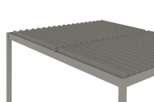 Pérgola bioclimática adosada PIANA 4x3m en aluminio color topo 14