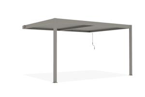 Pérgola bioclimática adosada PIANA 4x3m en aluminio color topo 19