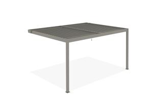 Pérgola bioclimática adosada PIANA 4x3m en aluminio color topo 17