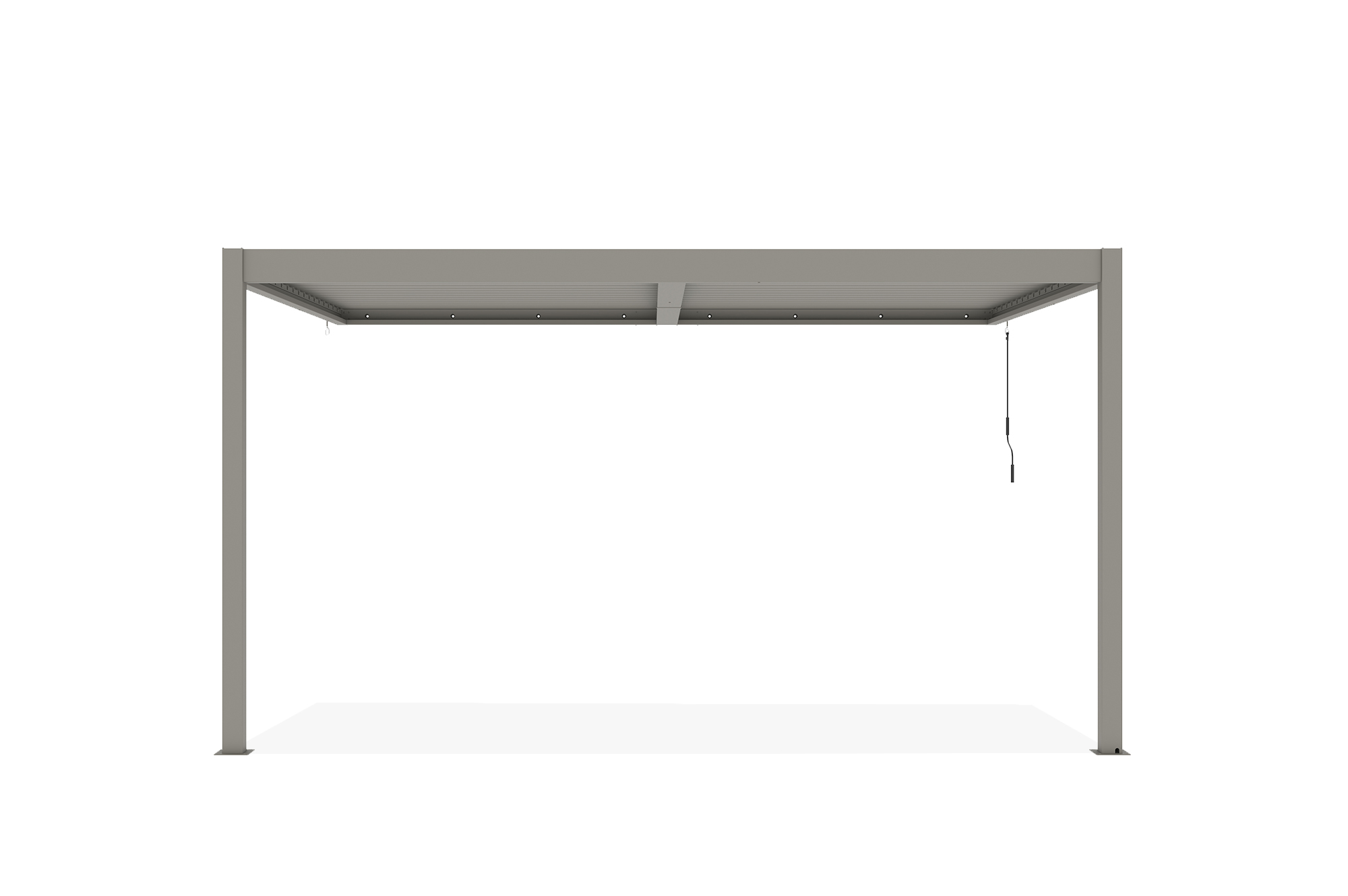 Pérgola bioclimática adosada PIANA 4x3m en aluminio color topo 15