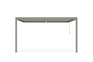 Pérgola bioclimática adosada PIANA 4x3m en aluminio color topo 15