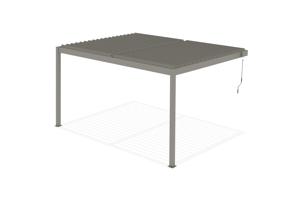 Pérgola bioclimática adosada PIANA 4x3m en aluminio color topo 6