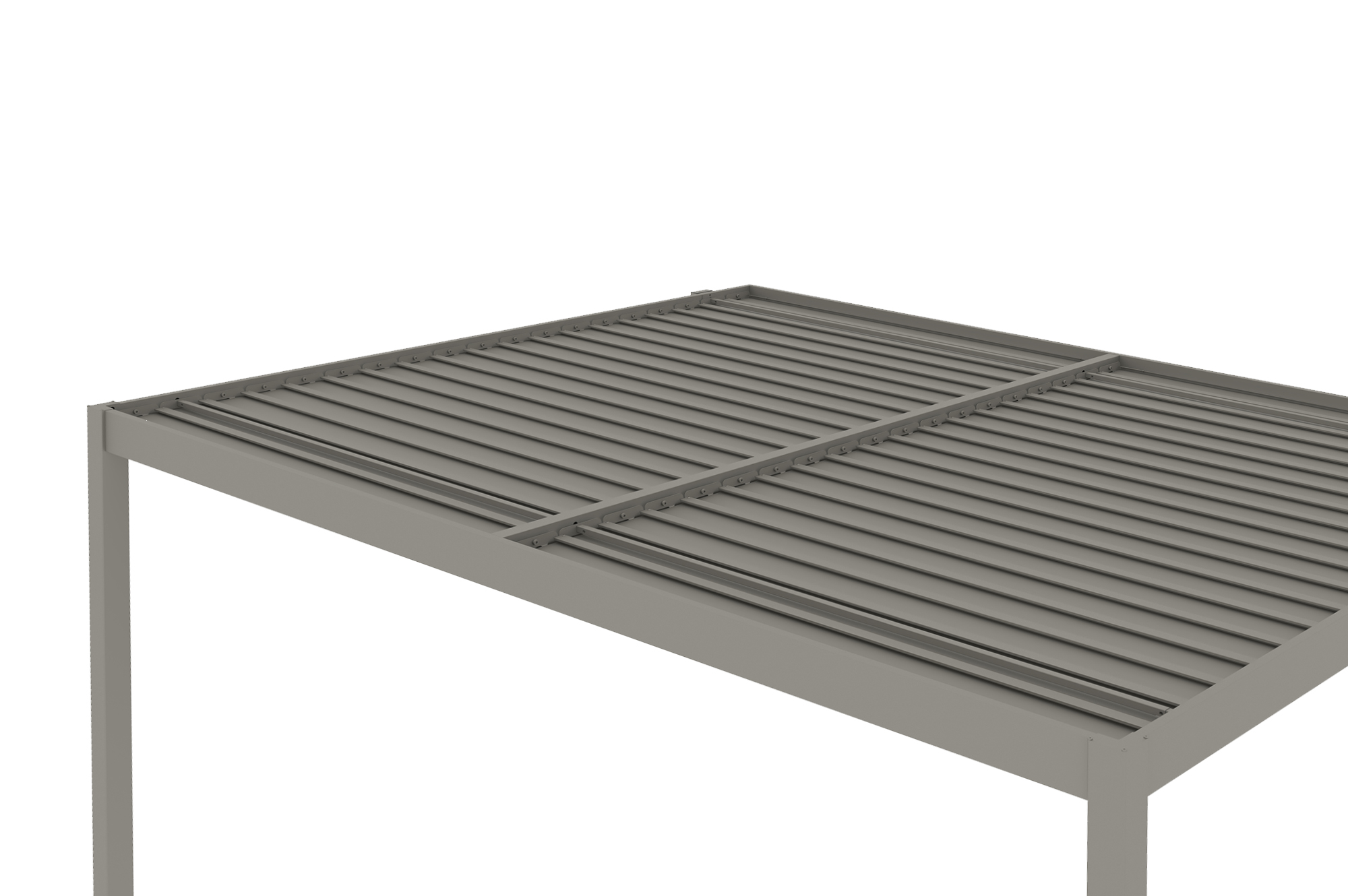 Pérgola bioclimática adosada PIANA 4x3m en aluminio color topo 13