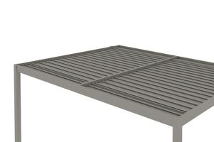 Pérgola bioclimática adosada PIANA 4x3m en aluminio color topo 13
