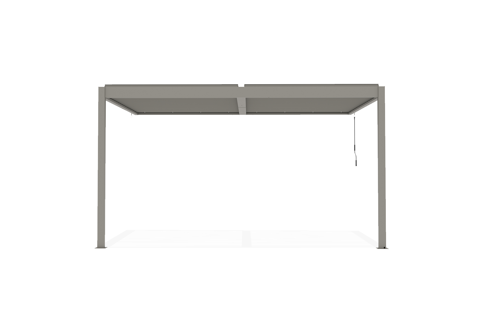 Pérgola bioclimática adosada PIANA 4x3m en aluminio color topo 16