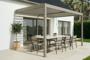 PIANA 4x3m attached bioclimatic pergola in taupe aluminum
