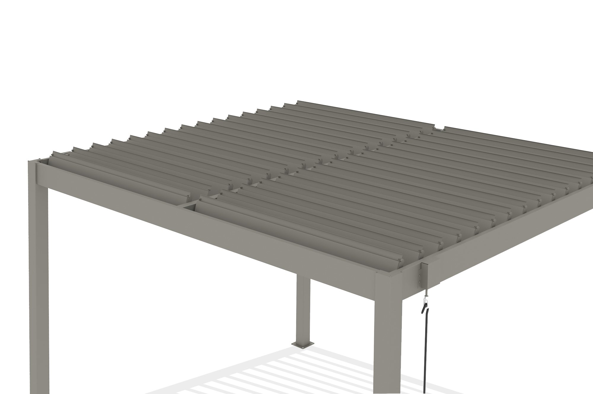 PIANA szabadon álló bioklimatikus pergola, 3x2,5m, bézs alumínium 15