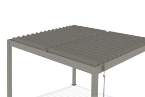 PIANA szabadon álló bioklimatikus pergola, 3x2,5m, bézs alumínium 15
