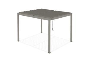 PIANA szabadon álló bioklimatikus pergola, 3x2,5m, bézs alumínium 6
