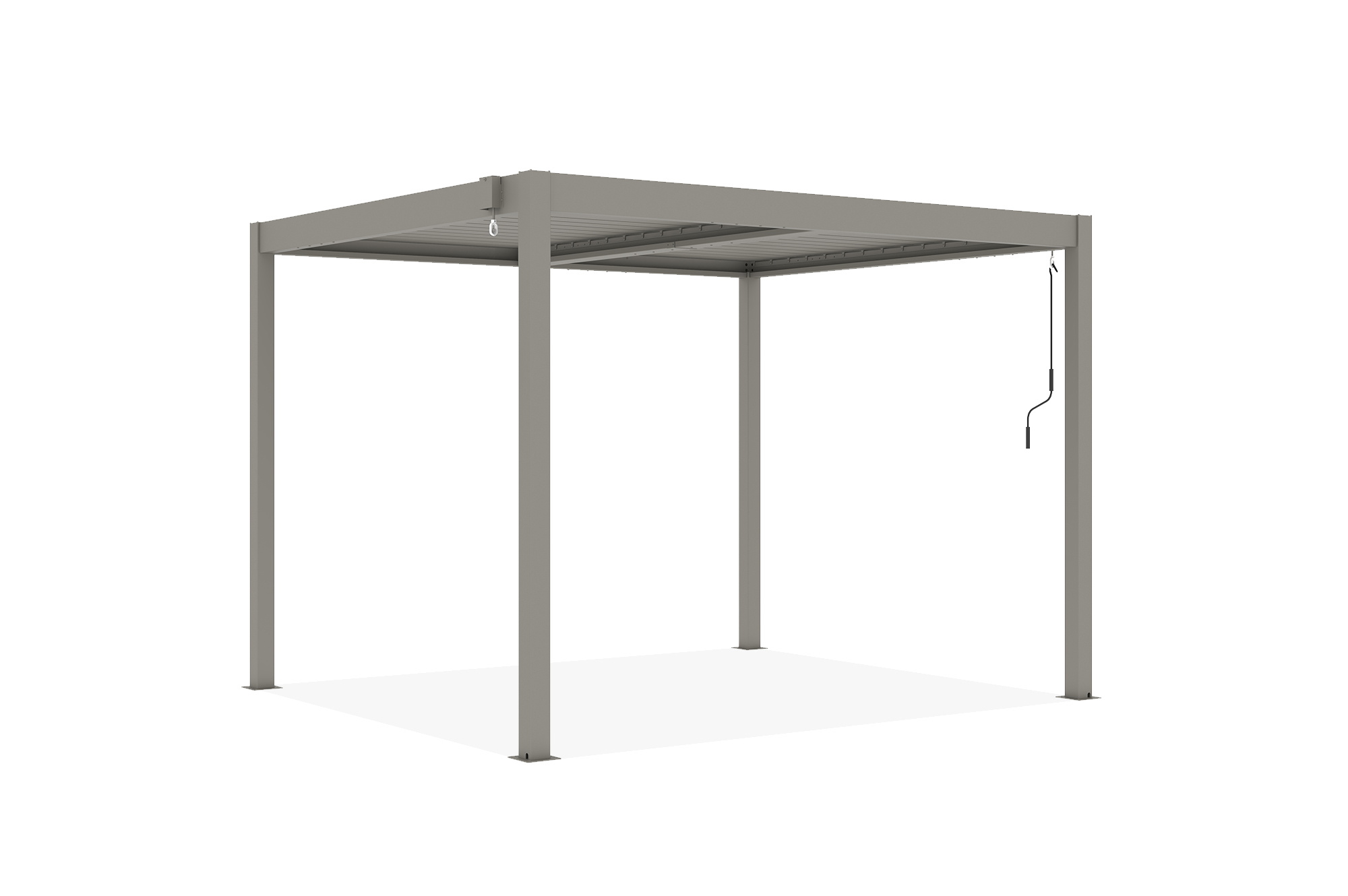 PIANA szabadon álló bioklimatikus pergola, 3x2,5m, bézs alumínium 19