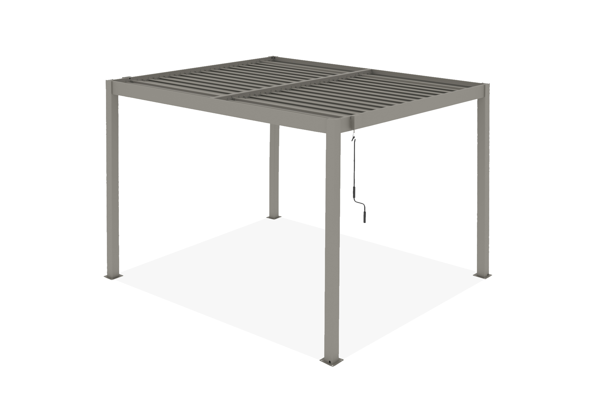 PIANA szabadon álló bioklimatikus pergola, 3x2,5m, bézs alumínium 18