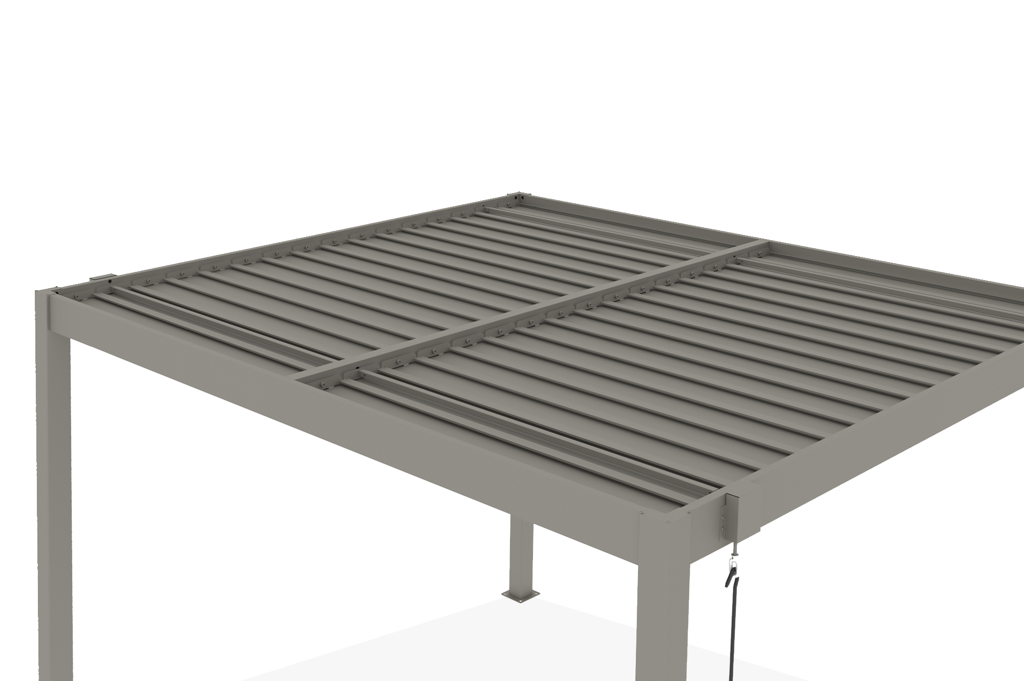 PIANA szabadon álló bioklimatikus pergola, 3x2,5m, bézs alumínium 14