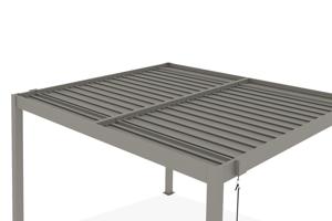 PIANA szabadon álló bioklimatikus pergola, 3x2,5m, bézs alumínium 14