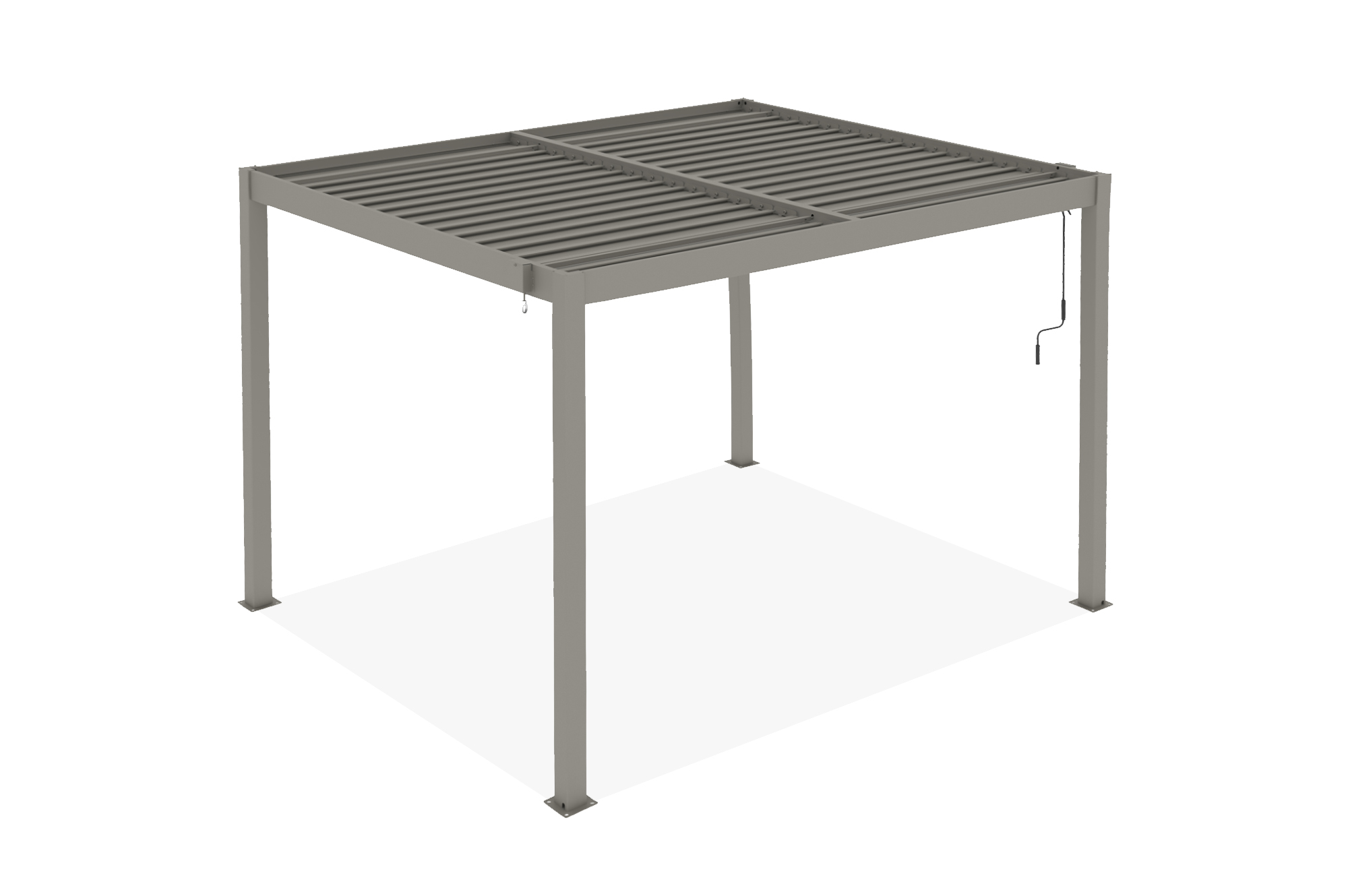 PIANA szabadon álló bioklimatikus pergola, 3x2,5m, bézs alumínium 17