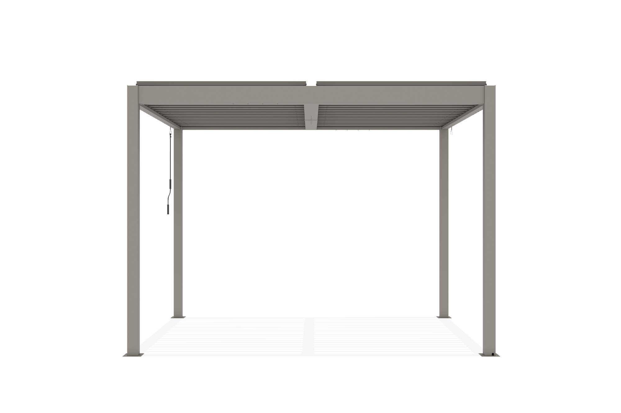 PIANA szabadon álló bioklimatikus pergola, 3x2,5m, bézs alumínium 16