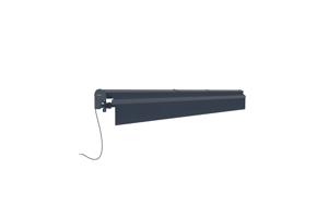 Store banne motorisé à LED semi-coffre gris FAZZIO 4x3m toile grise 9
