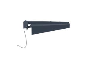 Store banne motorisé à LED semi-coffre gris FAZZIO 4x3m toile grise 14