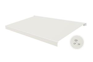FAZZIO 4x3m witte semi-cassette gemotoriseerde LED-zonnescherm met beige doek 8