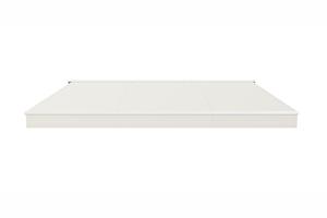 FAZZIO 4x3m witte semi-cassette gemotoriseerde LED-zonnescherm met beige doek 10