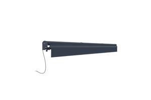 Store banne motorisé à LED semi-coffre gris FAZZIO 5x3m toile grise 9