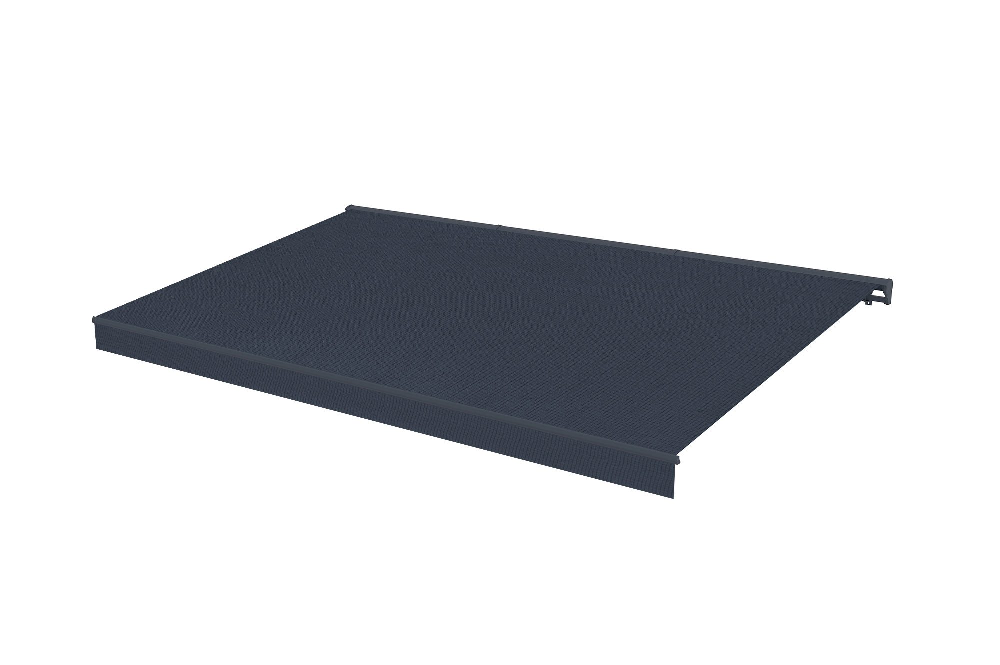Store banne motorisé à LED semi-coffre gris FAZZIO 5x3m toile grise 12