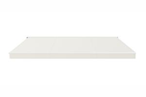 Store banne motorisé à LED semi-coffre blanc FAZZIO 5x3m toile beige 10