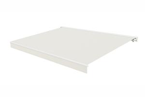 Store banne motorisé à LED semi-coffre blanc FAZZIO 5x3m toile beige 12