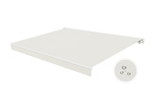 Store banne motorisé à LED semi-coffre blanc FAZZIO 5x3m toile beige 8