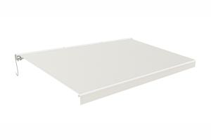 Store banne motorisé à LED semi-coffre blanc FAZZIO 5x3m toile beige 11