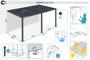 Pérgola bioclimática adosada AGOSTA 5x3m en aluminio gris
